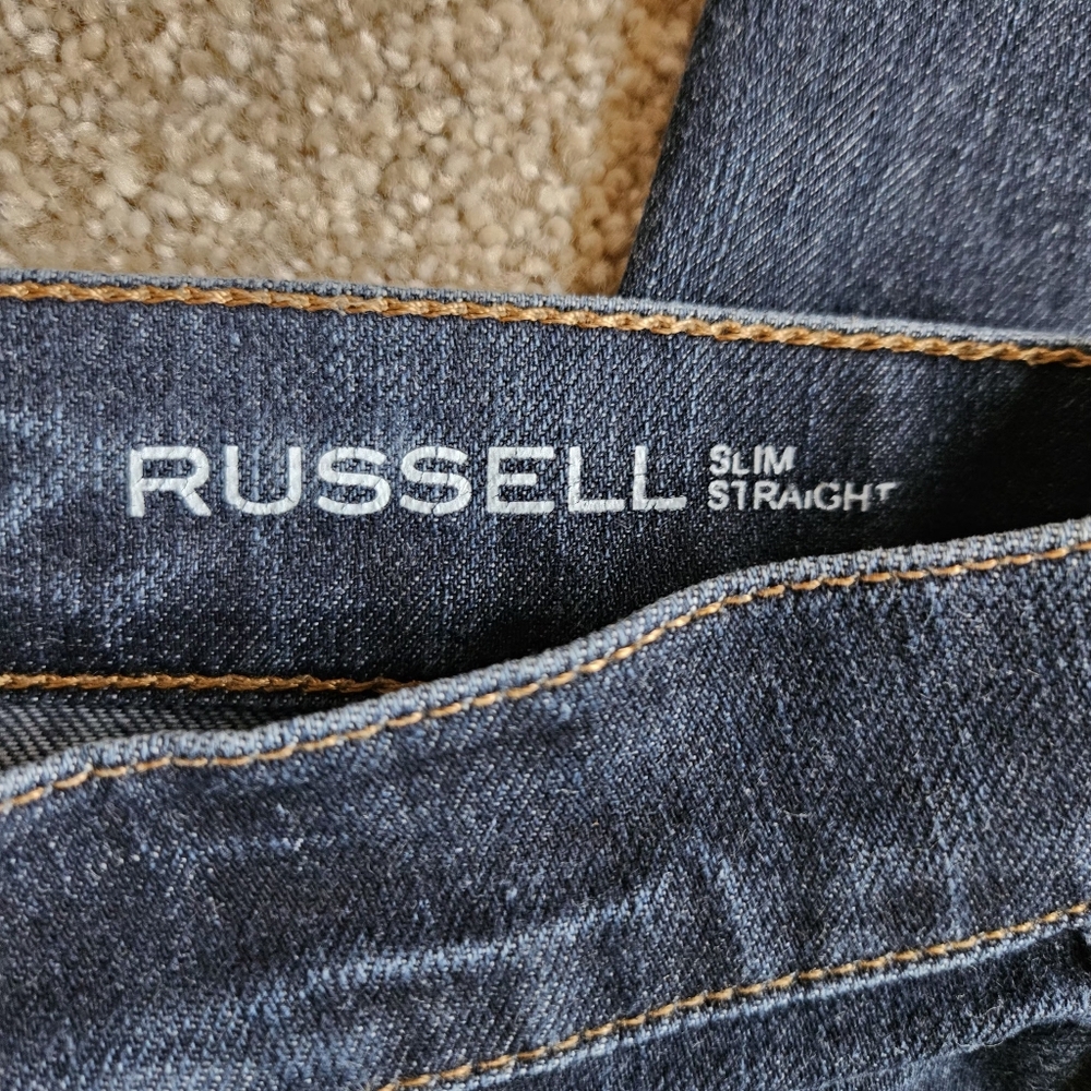 DL1961 Sz 34 Men's Dark Wash Russell Slim Straight Leg Jeans - Picture 5 of 15